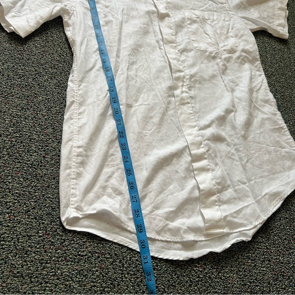 ADONIS White Cotton Short Sleeve Button Down Formal Fancy Dress Shirt Neck 14.5 - Picture 12 of 16